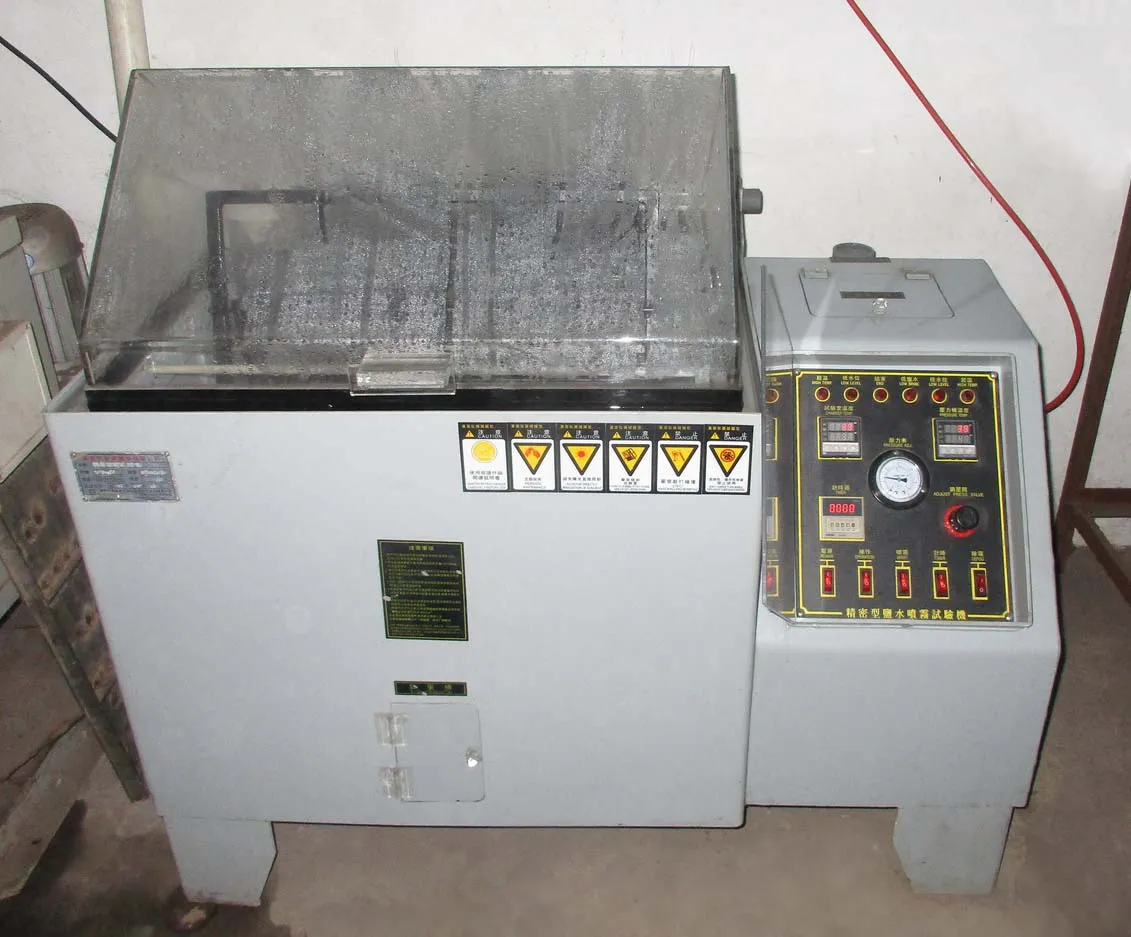 Salt spray test machine or corrosion test equipment in a quality control area