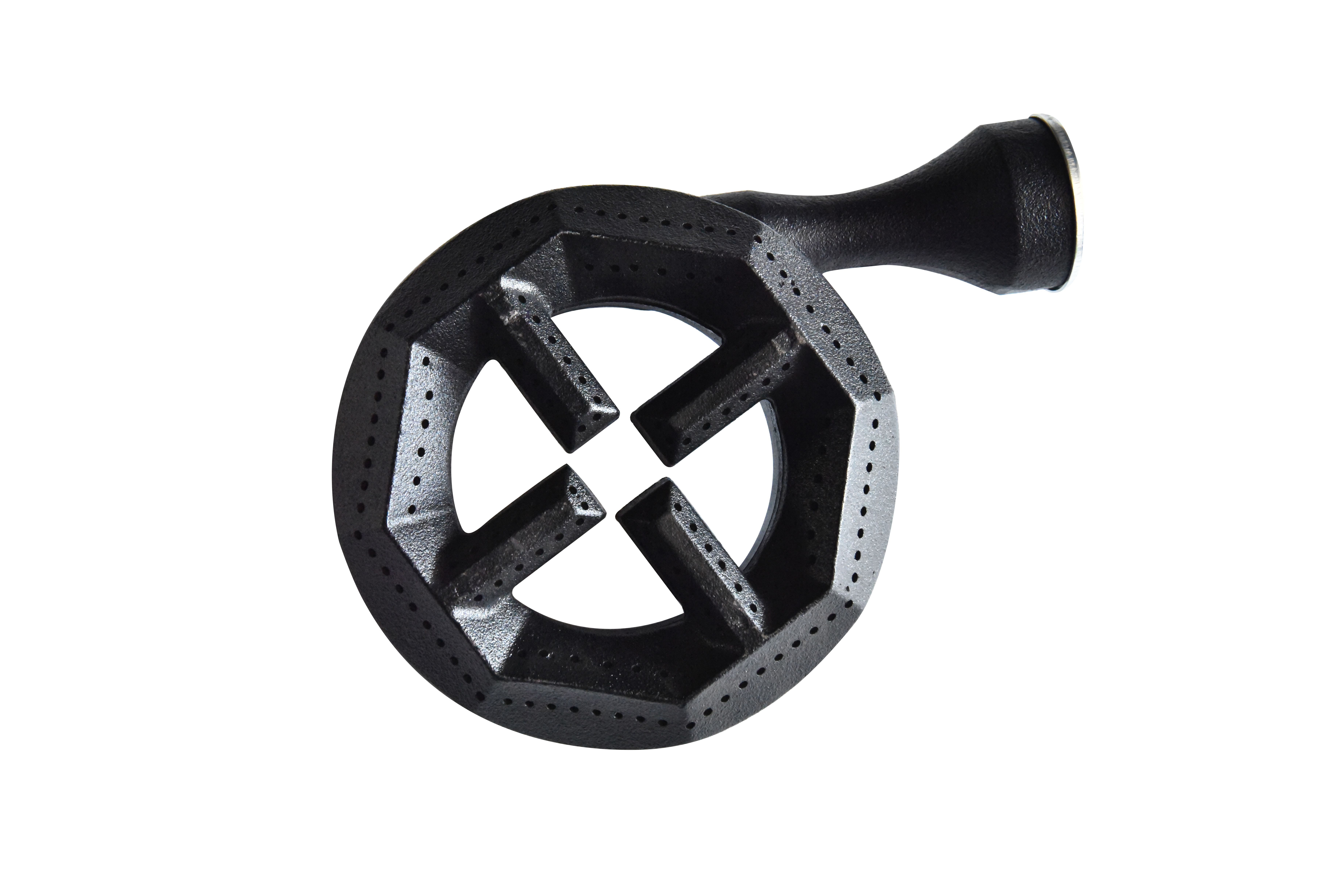 Round cast iron burner head