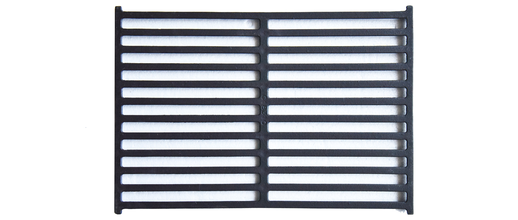 Rectangular bar-style cast iron grill grate
